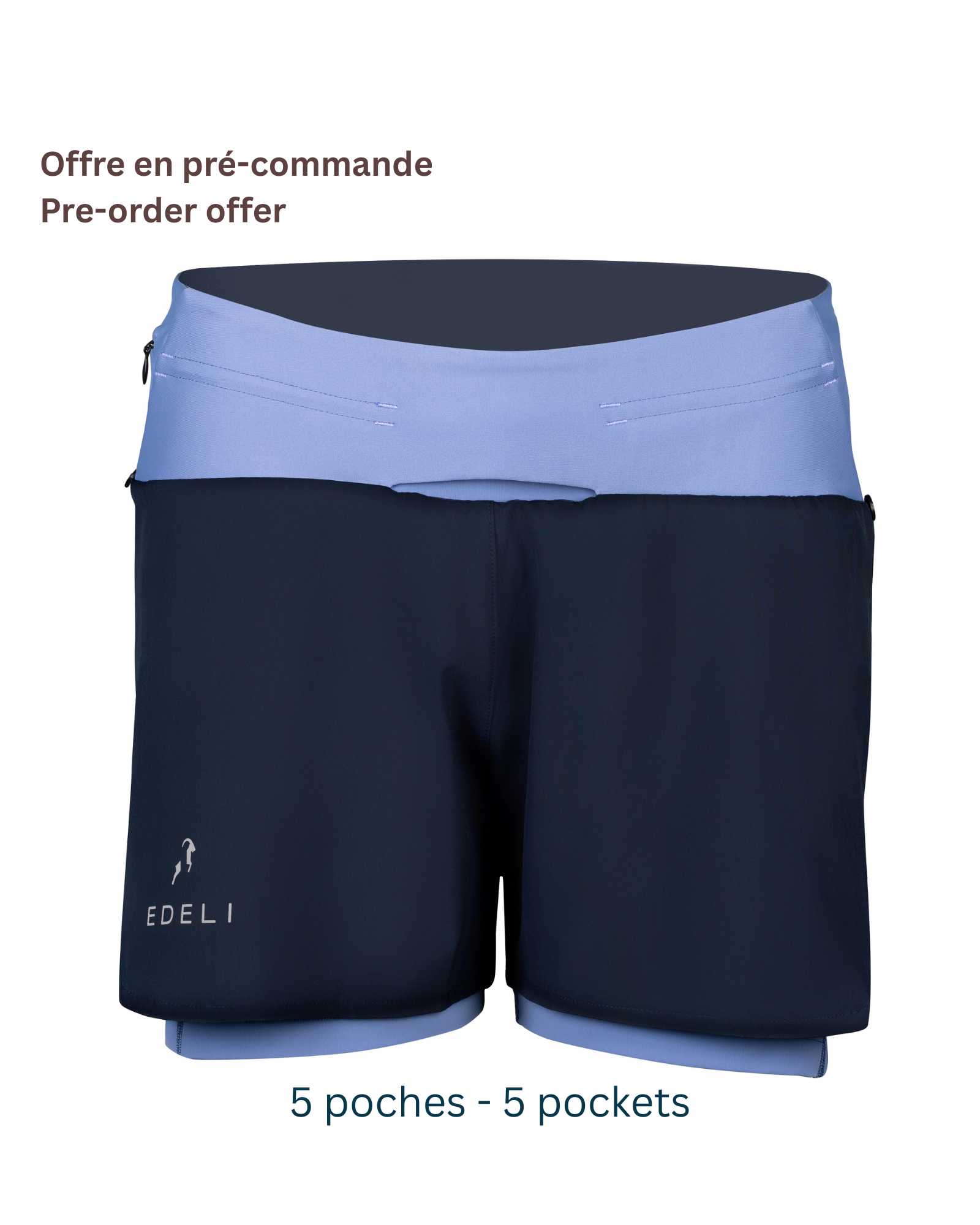 Women's 3-in-1 Trail Shorts: Shorts + Bib Shorts + Belt<br> 5 Pockets