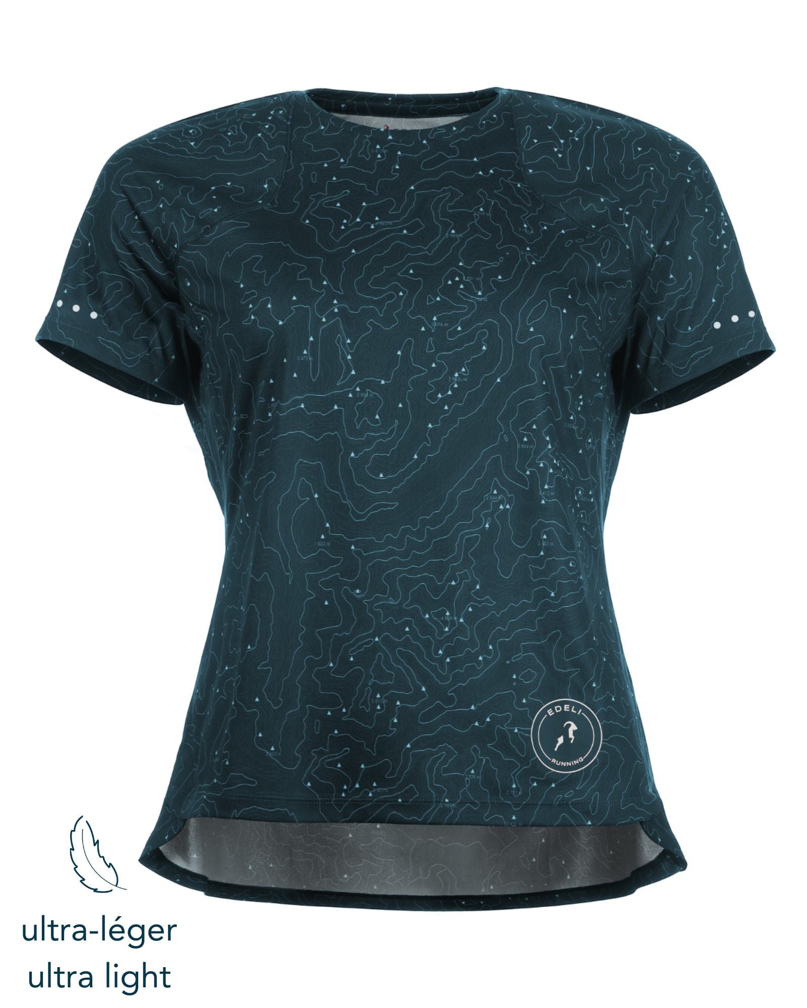 T-shirt de Running Femme Avec Motifs - Ultra Léger <BR> 100% confort: Respirant, Anti-Odeur et UPF 50+