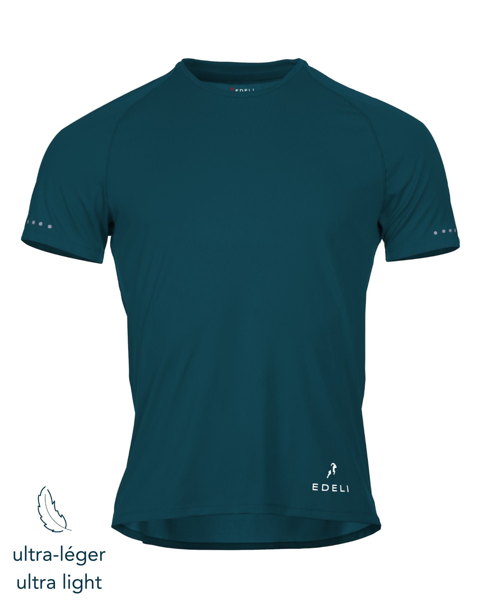 T-shirt de Running Homme Uni - Ultra Léger <BR> 100% confort: Respirant, Anti-Odeur et UPF 50+