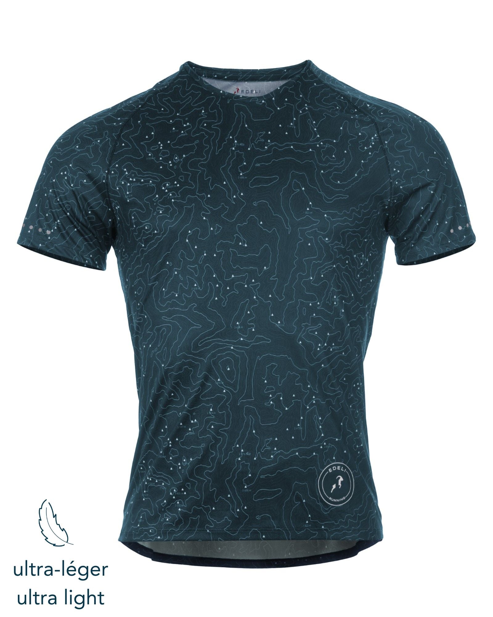 Men's Running T-shirt with Patterns - Ultra Lightweight<br> 100% comfort: Breathable, Anti-Odor and UPF 50+