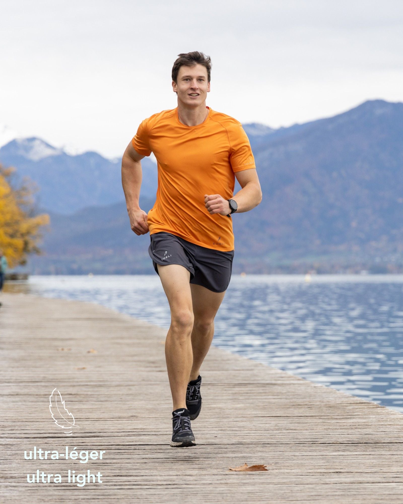 T-shirt de Running Homme Uni - Ultra Léger <BR> 100% confort: Respirant, Anti-Odeur et UPF 50+