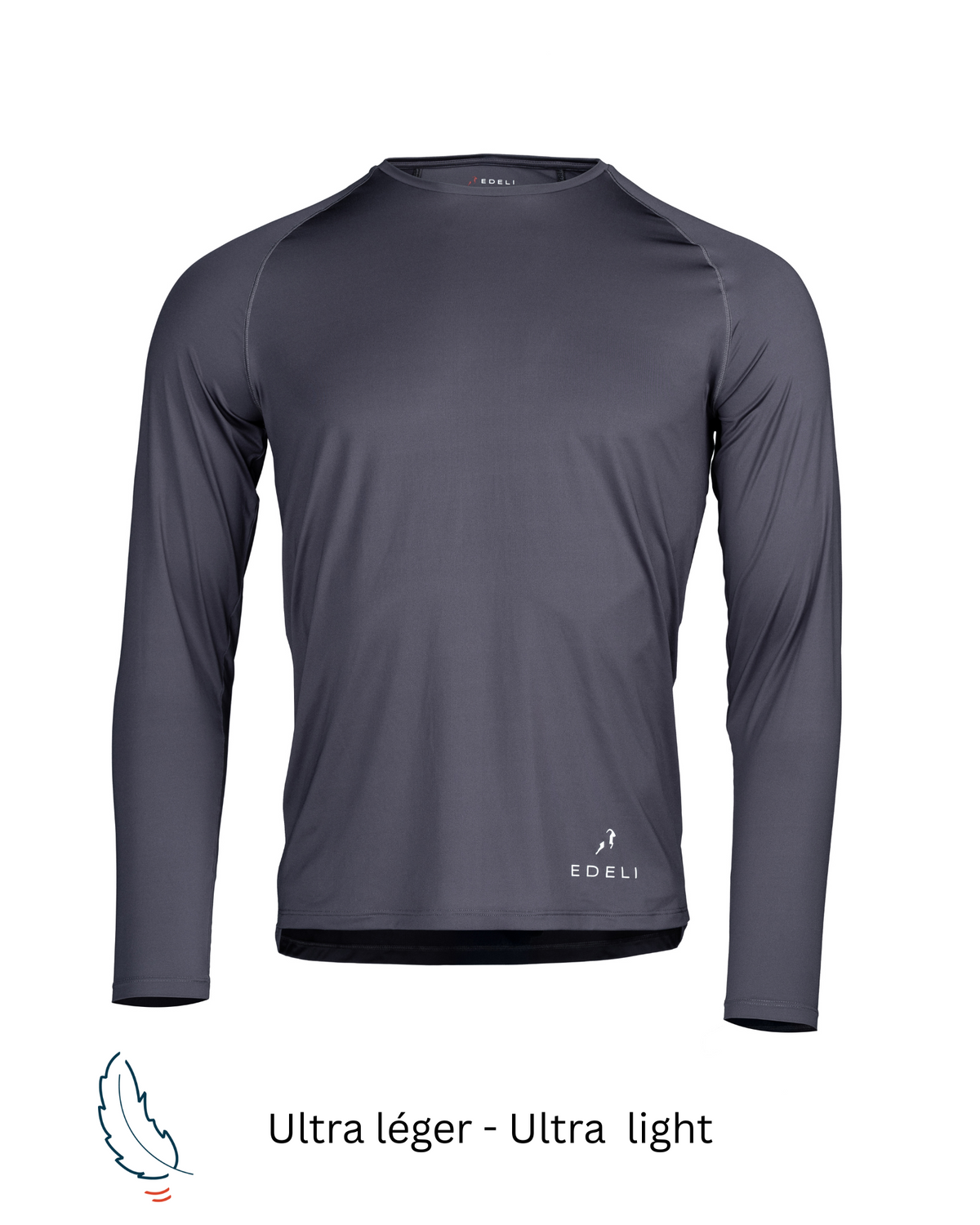 T-shirt Sport Manches Longues Homme Running - Respirant Stretch | Danemark Polyester Recyclé