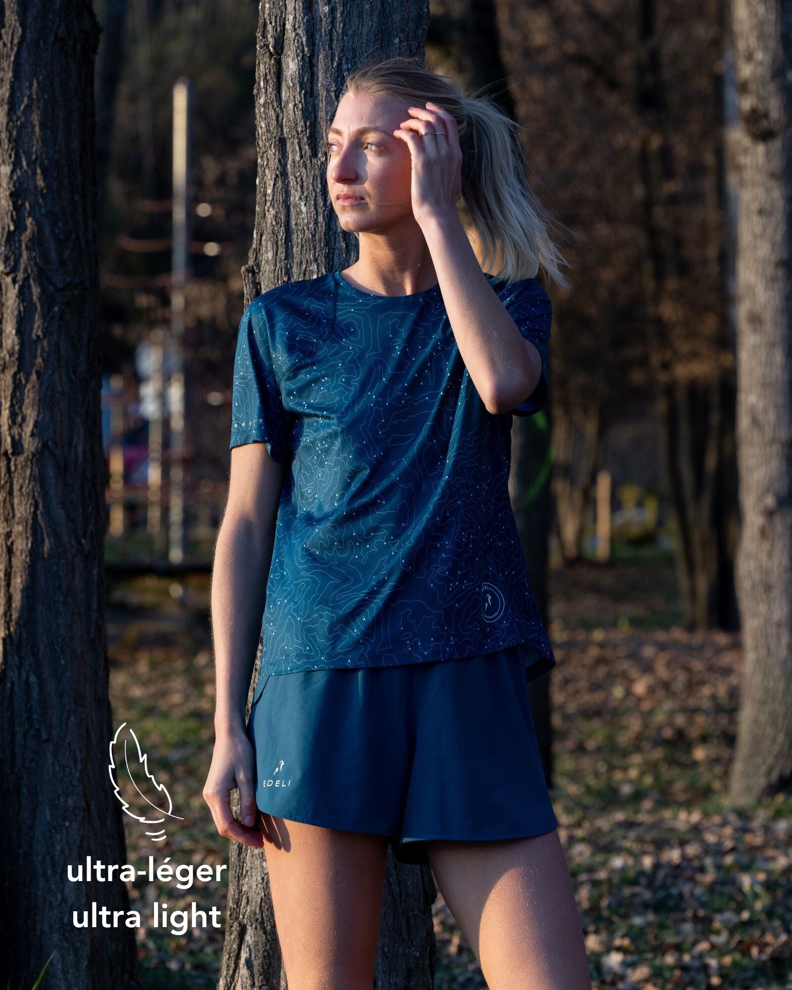 T-shirt de Running Femme Avec Motifs - Ultra Léger <BR> 100% confort: Respirant, Anti-Odeur et UPF 50+