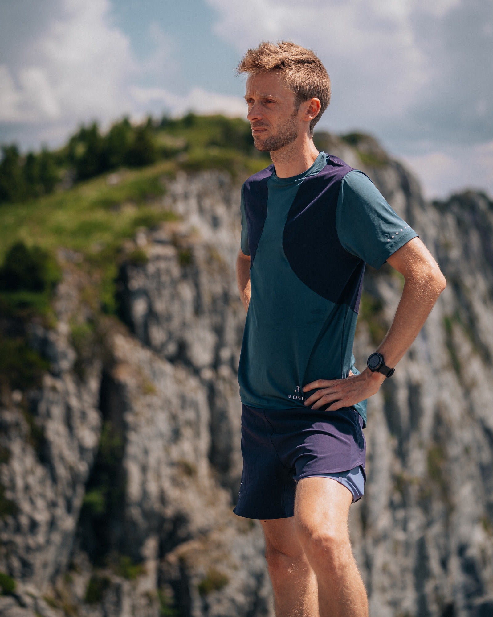 Men's 3-in-1 Trail Shorts + Bib Shorts + Belt<br> 5 Pockets
