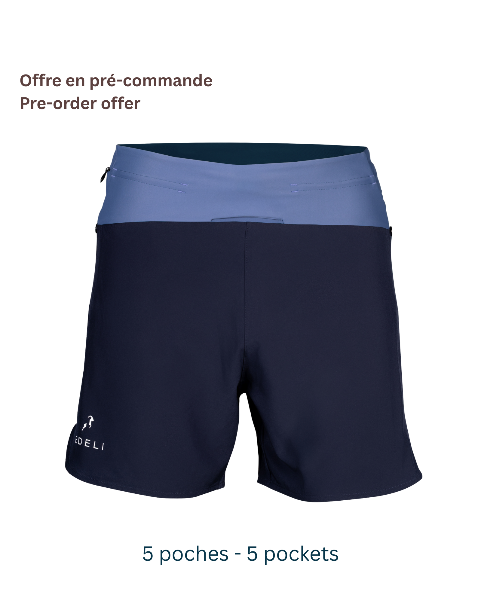 Men's 3-in-1 Trail Shorts + Bib Shorts + Belt<br> 5 Pockets