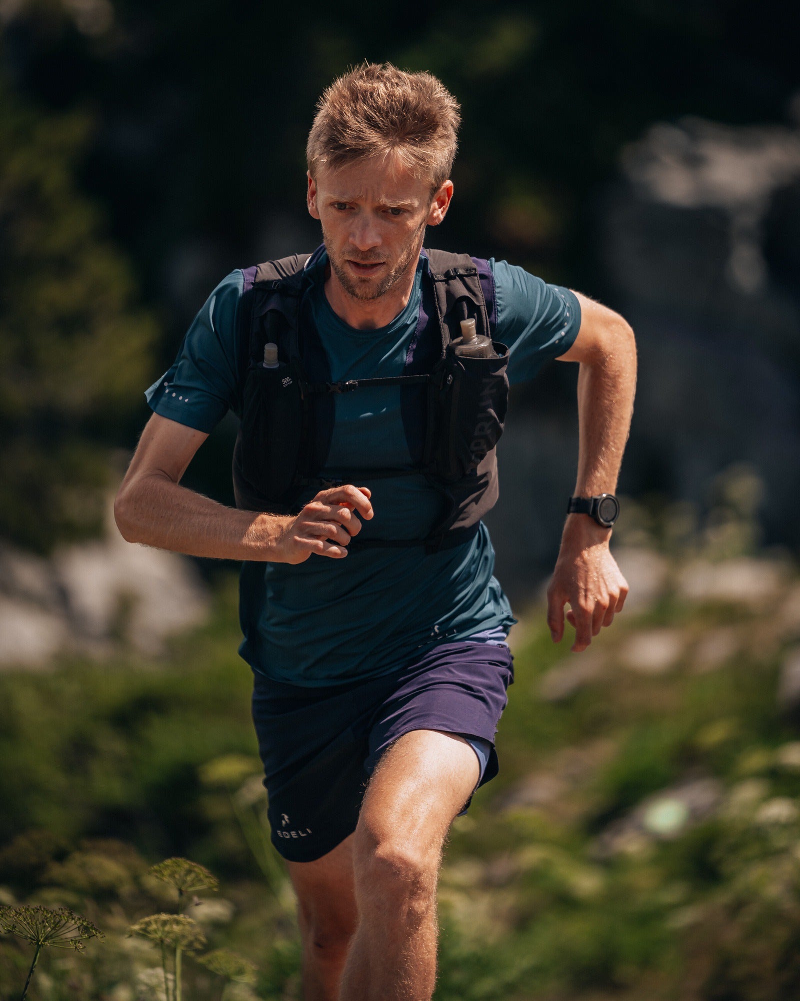 Men's 3-in-1 Trail Shorts + Bib Shorts + Belt<br> 5 Pockets