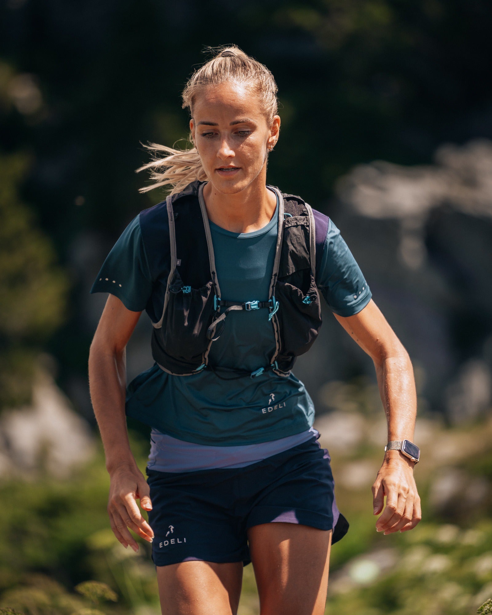 Women's 3-in-1 Trail Shorts: Shorts + Bib Shorts + Belt<br> 5 Pockets