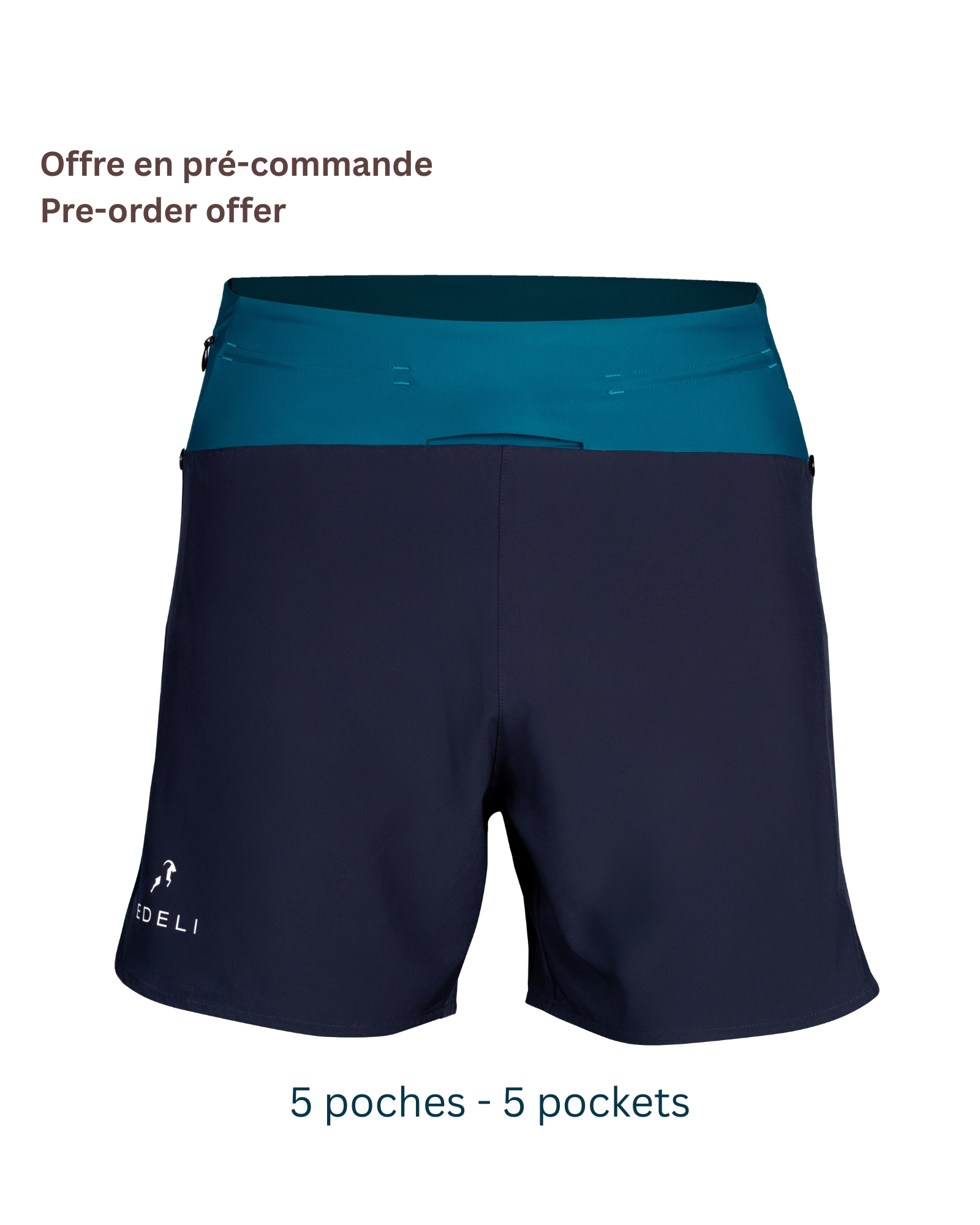 Men's 3-in-1 Trail Shorts + Bib Shorts + Belt<br> 5 Pockets