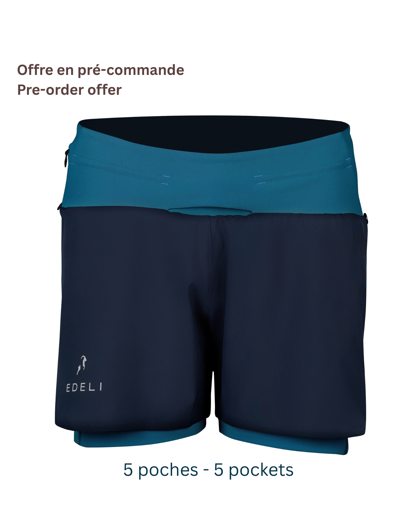 Women's 3-in-1 Trail Shorts: Shorts + Bib Shorts + Belt<br> 5 Pockets