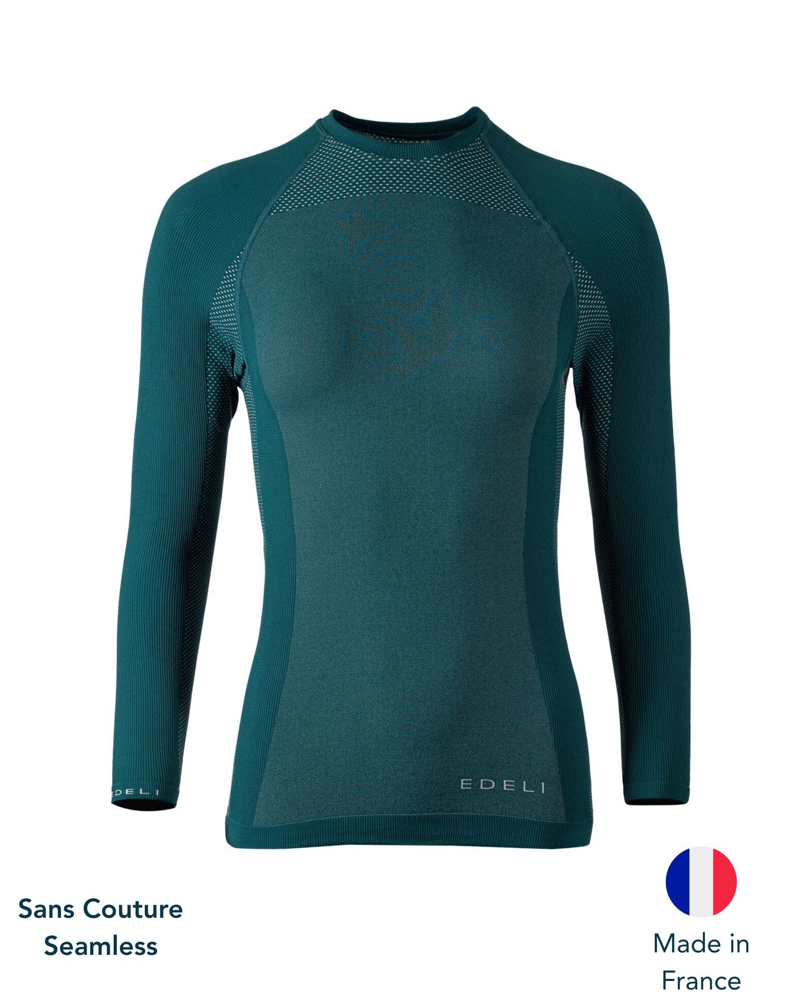 T-SHIRT SEAMLESS FEMME <BR> MANCHES LONGUES <BR> FABRIQUÉ EN FRANCE